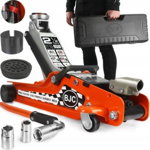  Donkraft 2,5 Ton Med Lftesko og Hjulngle - Lftehjde 85-385 mm - Inkl. Opevaringsboks