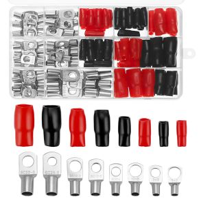 Uisolerede Ringkabelsko & Isoleringstylle Sortiment - 8 Forskellige St�rrelser - Antal 140 Dele