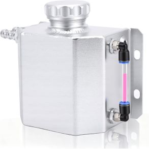 Oil Catch Tank Typ I - Aluminium Firkantet - Universal Kapacitet 1L
