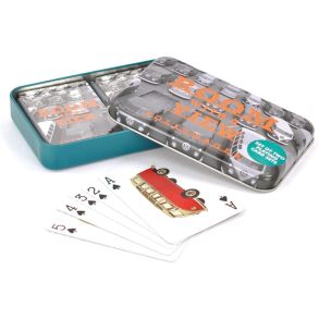 Spillekort I Metalboks - VW T1 Bus - 2 komplette St Spillekort