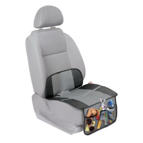 Sdebeskytter med opbevaringslomme - 3-i-1 design - Vandafvisende overflade, Sort & gr