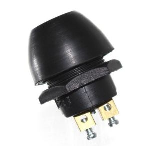 Trykkontakt Med Gummihtte - Sort 12V-32V - Kapacitet 16A