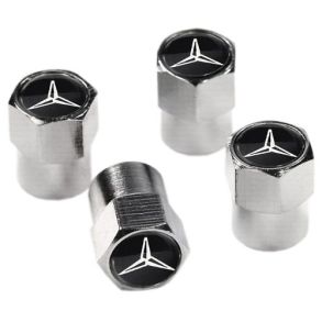 Ventilhtter Mercedes-Benz - Sort Logo - 4 stk