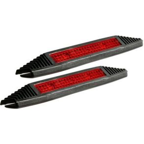 Drkantbeskytter L. 14 cm - Sort Plast Med Refleks - 2 stk 