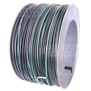 AUTOLEDNING 1X1.5 - SORT / GRN - 1 M