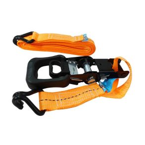 Bagageremme Med Klickstrammer & Krog - L. 500 cm / B. 38 mm - Orange 2-Delt