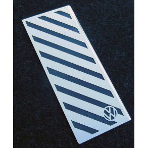 Fodsttte / Hvileplade aluminium - VW Logo til Golf VII - Selvklbende montering