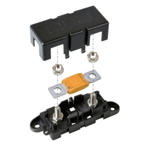 Sikringsholder Med Lg -  Til 1 stk. MEGA Sikring - Sort