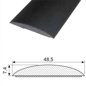 Pynteliste Sort Selvklbende - SICO TRIM - L. 1 Meter x B. 48.5 mm H. 7.4 mm