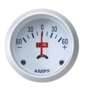 Amperemeter - Auto Gauge - Hvid 52 mm