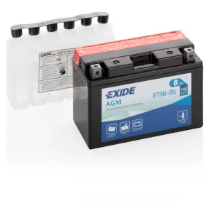 Startbatteri MC - Exide ET9B-BS - 12V (8ah)