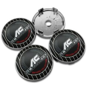 Centerkapsler Til Aluflge - AC Schnitzer Logo Alu/plast/silikone. - Dia. 55/60mm - 4 stk
