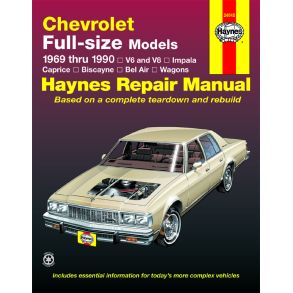 Reparationsbog Haynes - Chevrolet full-size modeller (1969-1990)