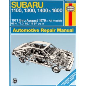 Reparationsbog Haynes - Subaru 1100, 1300, 1400 and 1600 (1971 - 1979)