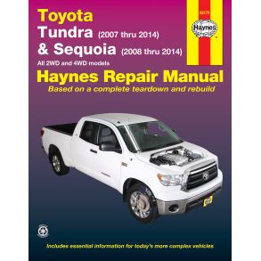 Reparationsbog Haynes - Toyota 2WD & 4WD Tundra (2007-2014) & Sequoia (2008-2014)