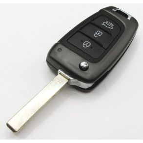 Nglehus - Hyundai 3-knaps Fjernbetjeningshus - M/ Fold-ud funktion