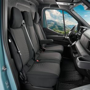 Skrddersyet sdeovertrk komplet st 2+1 - Renault Master IV / Nissan Interstar 2025->