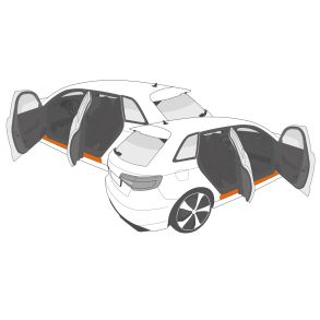 Indstigningslister Folie Transparent - Ford KA+ 3-Serie Active 5 Drs rg. 2018->