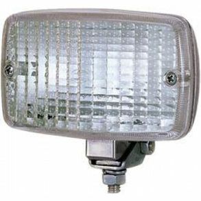 Baklygte Hvid m/ Sort Hus - 12/24V