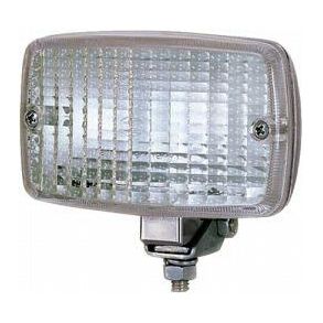 Baklygte Hvid m/ Sort Hus - 12/24V