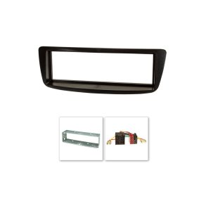 Radioramme Sort - Citroen C1 & Peugeot 107 - M/ Maveblte & ISO-ISO Forlngerstik