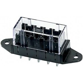 Sikringsholder M/ Lg - Til 5 Stk Fladstikssikringer - Fladstik Bundmonteret