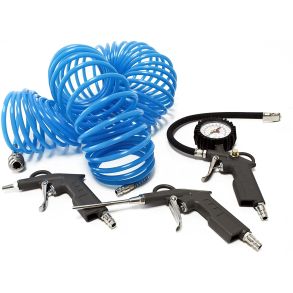 Trykluft Blsepistol Kit 4-Dele - Tilbehrsst til kompressor - 15 Meter Slange 