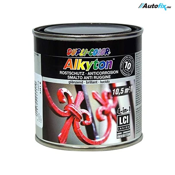 Anti-Rust Maling - Alkyton Sort Glat Finish (RAL 9005) - 250 ml 