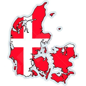 Danmark Dansk Flag Selvklbende - Vinyl Stickers - Ml 93x120 mm