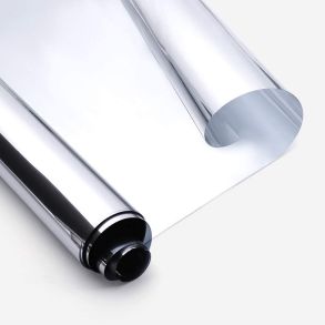 Solfilm Med Spejleffekt - 10% Lysgennemgang - Str. 76x300 cm