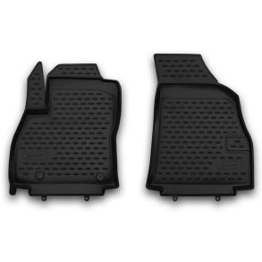 Rubber mat set with edge - FIAT Fiorino 2007-> 2 pcs.