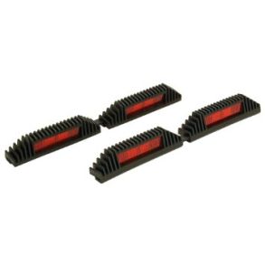 Drkantbeskytter - Sort Plast Med Refleks - 2 stk L. 22 cm