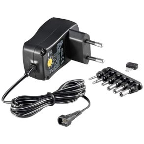 3-12V Strmforsyning 600mA - M/ 1,8 meter kabel - M/ Sikring mod kortslutning