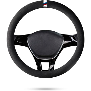 Ratovertrk Til Alm. Rat - Sort Alcantara Med farvemarkeringer - Dia. 37-38 cm