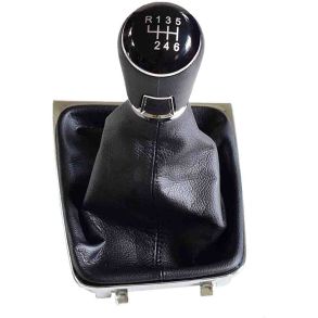 Gearknop & Gearmanchet Sort PU Lder - VW Golf VII rg. 2013->2017