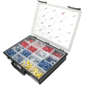 Kvalitets Kabelsko Sortiment - I Praktisk PVC Boks - Antal 1500 stk
