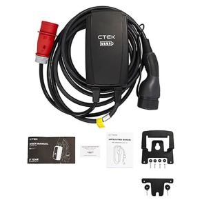 Lader til elbil Type 2 - CTEK Njord med vgbeslag - 5 meter opladningskabel (11 kW / 6-16A)