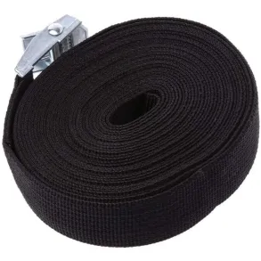 Bagagerem Med Aluminium Kamspnde - Sort L. 10 Meter x B. 2,5 cm - 1 stk