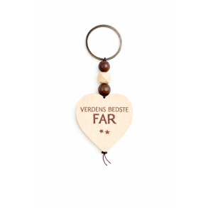 N�glering i Tr� - Verdens Bedste Far - Hjerteformet 