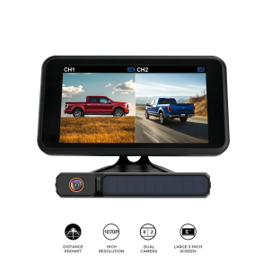 Bakkamera kit tr�dl�s 5&Prime; LCD sk�rm & solcelle - Autovox Solar 3A Plus - 140� vinkel & nightvision