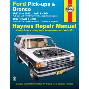 Reparationsbog Haynes - Ford pick-ups F-100-F-350 & Bronco (1980-1996)