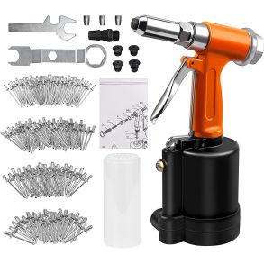 Popnittepistol / Blindnittepistol Trykluft Kit - Nittestr. 2,4-4,8 mm - Inkl. 500 Stk. Popnitter