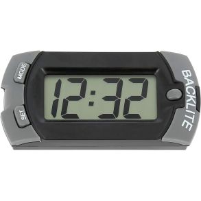 Digital ur med LED-skrm - Viser tid og dato - Inkl. 2x batterier (selvklbende montering)