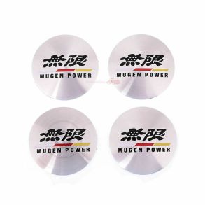 Centerlogo Til Aluflge  56 mm - Mugen Power I Alu. Buet  - Selvklbende 4 stk