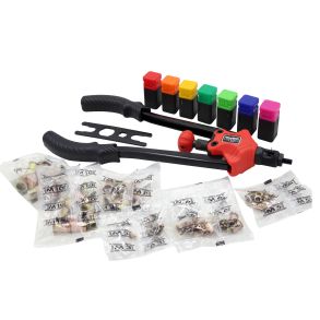 Gevindnitte Tang Kit 360 mm - Inkl. 7 Mundstykker & 70 Nittemtrikker - Holdbar & Robust Materiale 