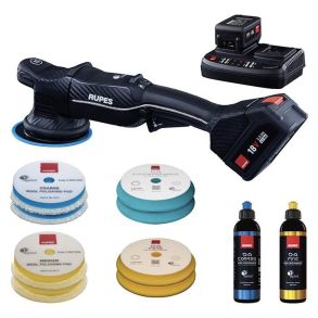 Polermaskine ledningsfri 125 mm - Rupes HLR15 Bigfoot Ibrid Polisher - Inkl. 2 stk batterier
