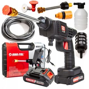Wireless pressure washer with battery 30 bar - Ergonomic design - Complete set incl. accessories