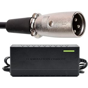 Oplader Til El-Scooter Universal - 24V 5A Plast kabinet - Stik Med 3-Ben