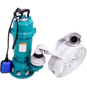 Grundvandspumpe Med flyder 230V & 20 Meter Slange - Til urent vand 1100W / 21000 Liter/timen