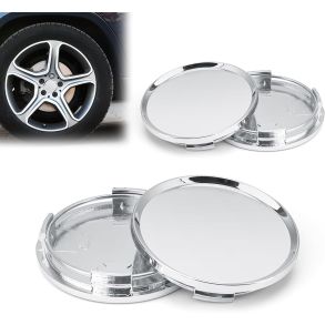 Centerkapsler til Aluflge - Slv Med Kant - Dia. 69/75 mm - 4 stk